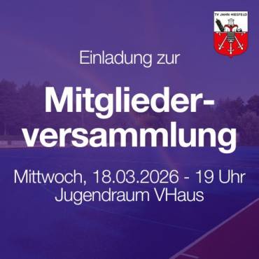 Einladung zur Mitgliederversammlung 2026